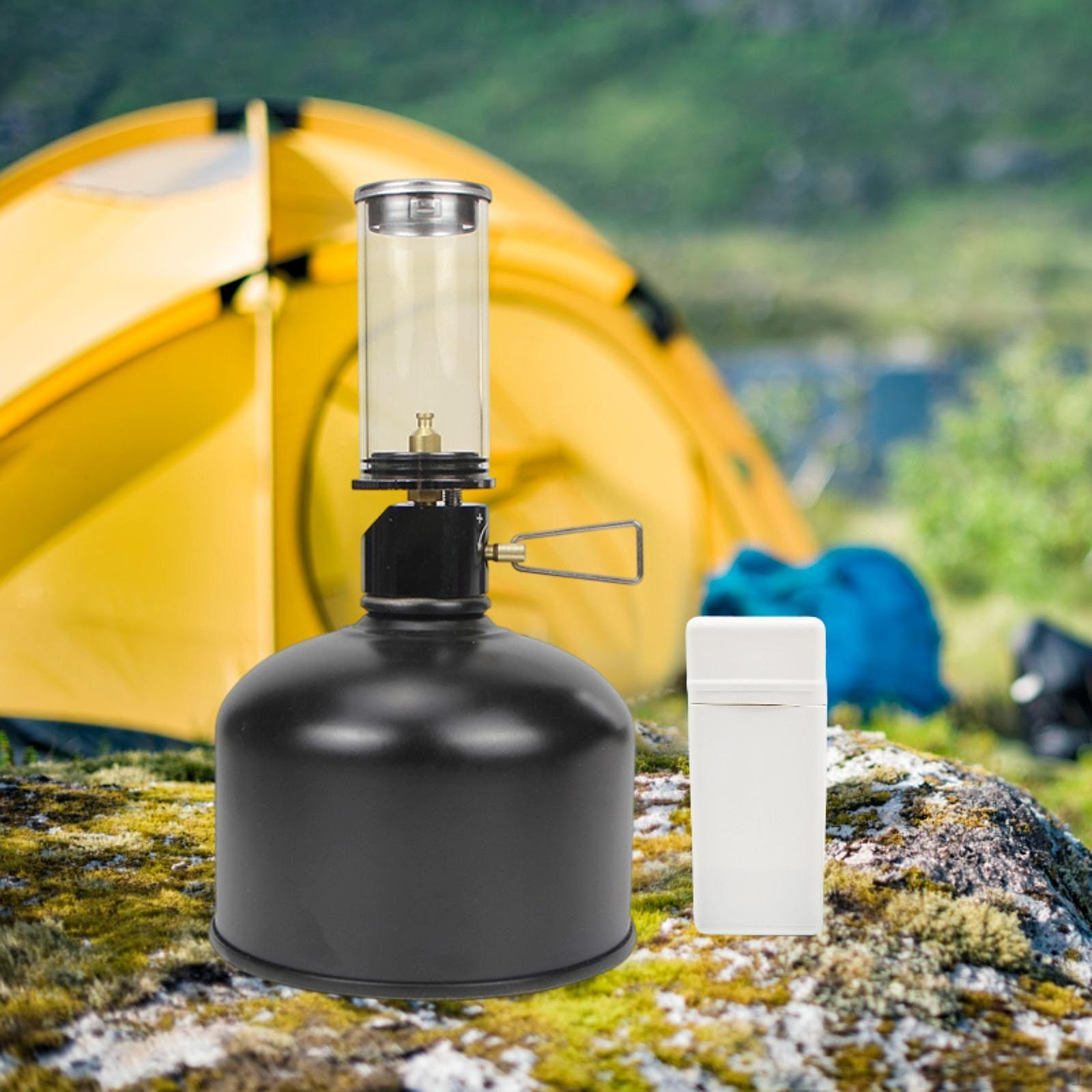 

Outdoor Camping Gas Lantern Light Compact Elegant with Storage Box Tent Portable for