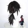 Silkyjoy Anime Karakters Cosplay Pruik, Zwarte Pluizige Dikke Paardenstaart Pruik Voor Mannen