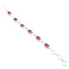 Pink Tourmaline Gemstone 925 Sterling Silver Jewelry Handmade Gift Bracelet 8" RB-10-5