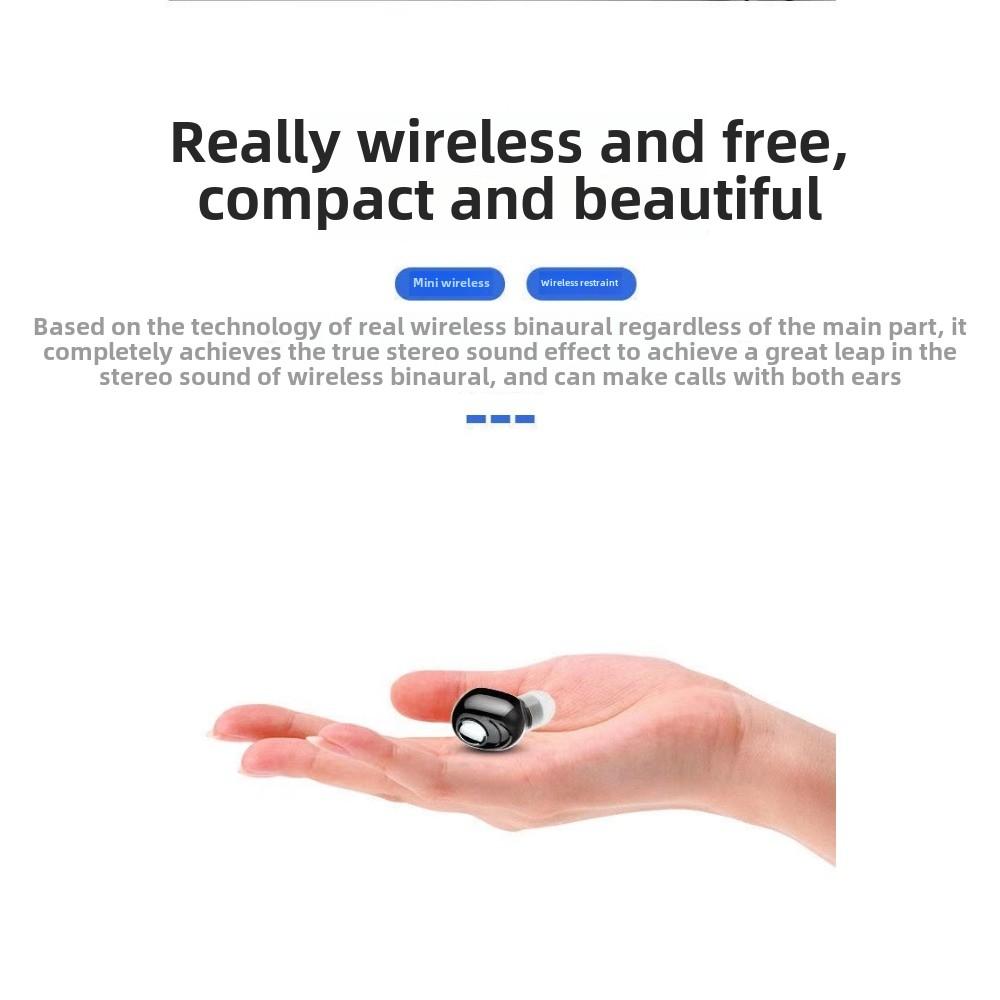 Mini auriculares Bluetooth inalámbricos 5.0 con cancelación de ruido, duración de batería ultralarga, intraauriculares invisibles.