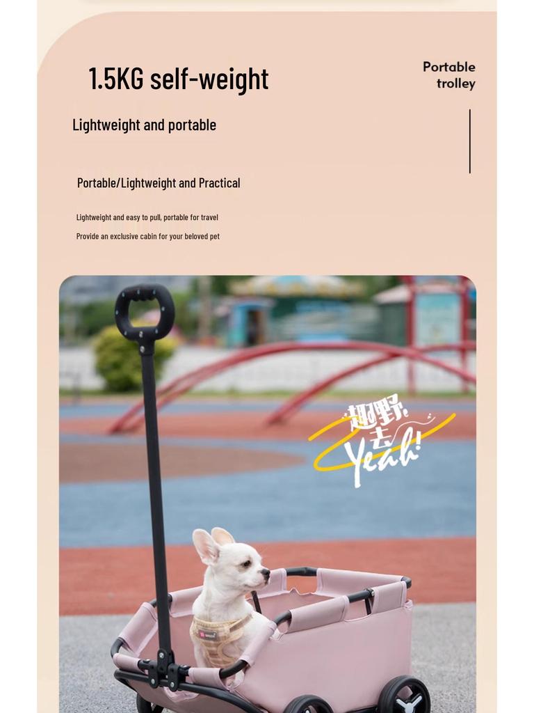 Lightweight Foldable Pet Stroller for Dogs and Cats