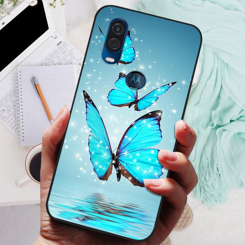 

Для Motorola One Vision Чохол Чорна Кришка Лев Вовк Силіконова М яка Задня Кришка Для Moto One Vision Чохол для Телефона Захисна Оболонка For Moto One Vision