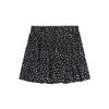 Polka Dot Floral High-Waist A-Line Midi Skirt, Women's Summer 2025 Collection - Black Puffy Cake Design