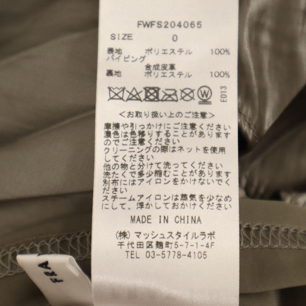 Nepoužitá FRAY I.D s visačkou Maxi délka Saténový vzhled kůže Plisovaná sukně moka Ženy Použitá