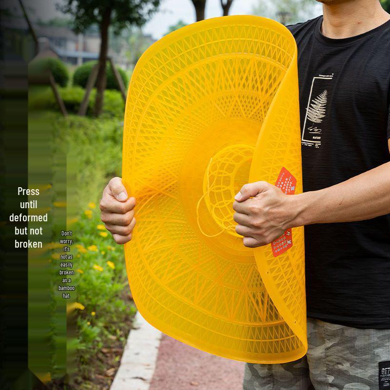 Conical Rain Hat: Waterproof Sanitation Worker Headwear and Fishing Umbrella