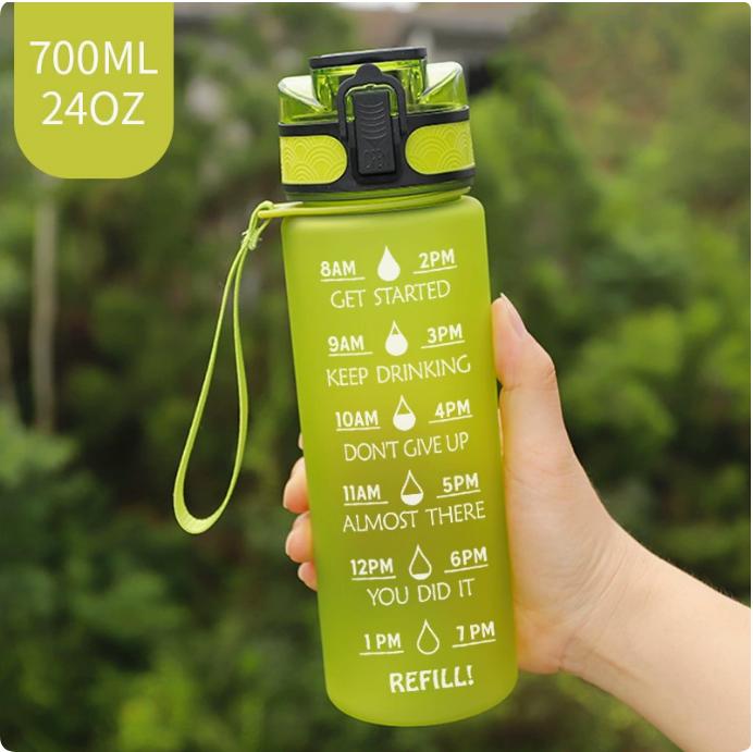 1L/500mL Plastic Kettle Tritan Material Matte Gradient Bounce Sports Water Bottle Space Cup Travel Cup
