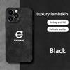 Car For Volvo Emblem Suede All Inclusive Phone Case For iPhone 16 15 13 14 12 Pro Max Mini 8 XR XS 16 Plus 15Pro MAX Cover Shell