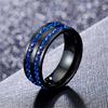 Fashion Couple Rings Romantic Blue Rhinestones CZ Women Rings Set Trendy Men Stainless Steel Zirconia Ring Wedding Band Jewelry