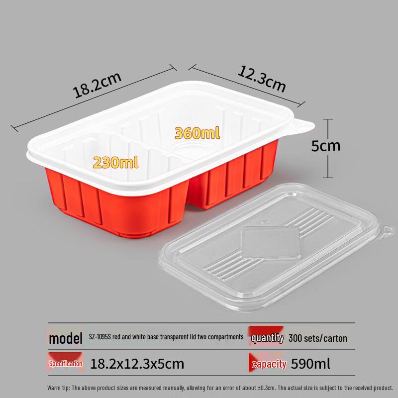 Saizhuo 590ml Einweg-Rechteck-Lebensmittelbehälter