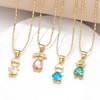 SongYi Dainty 18K Real Gold Plated Heart Necklace Copper Cubic Zirconia Love Pendant Minimalist Clavicle Chain Jewelry for Women