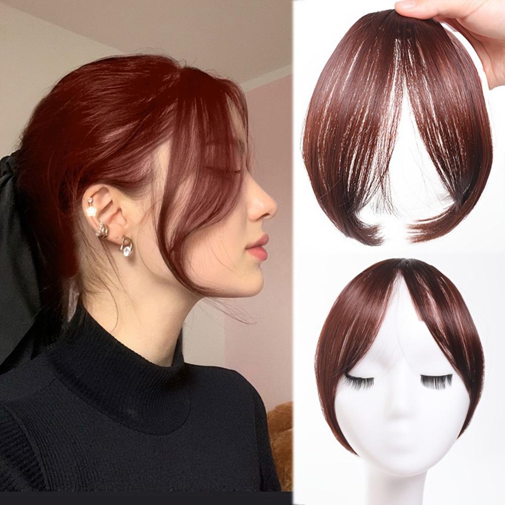 Eight Character Bangs Hair Clip Women's Top Hair Replacement Fluffy Seamless Bangs Hair Clip Women Girl Wig False Hair Piece