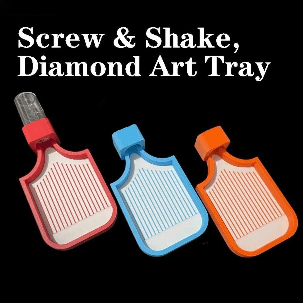 DIY Craft Diamond Painting Tray Beading Plates Multi Functional Diamond Art Tray With Screw in Drill Container Capability