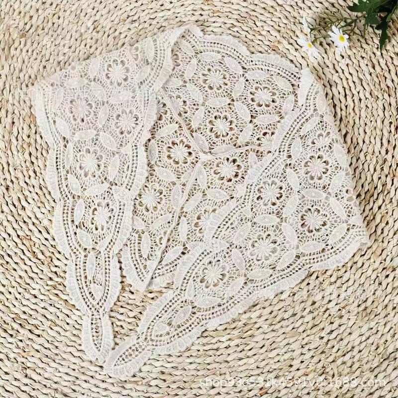 2026 Knitted Hollow Out Triangle Hair Scarf Headband Women Girls Knitted Flower Headbands Summer Travel Literary Photo Headwear