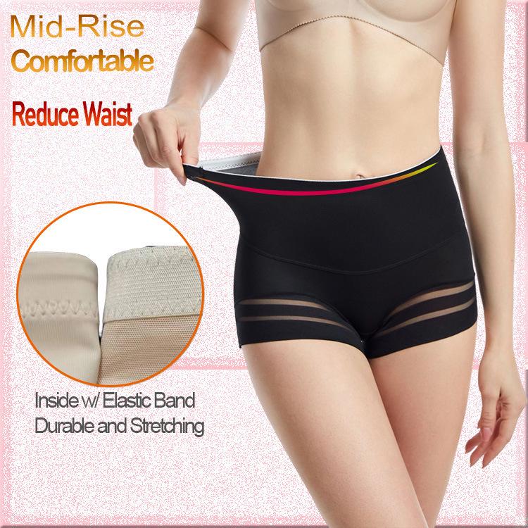 High-Waisted Seamless Mesh Tummy Control Thongs with Butt Lift and Breathable Cotton Crotch - Plus Size.