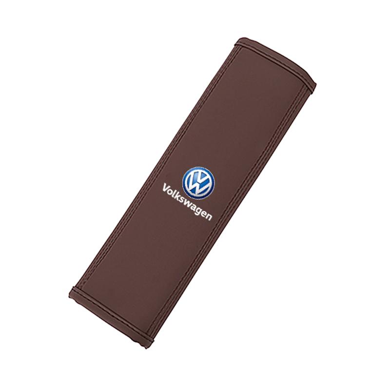 T26Car Seat Belt Cover For Volkswagen Golf Phaeton GTI Teramont Passat Car Interior Leather Safety Belt Shoulder Protector keychain