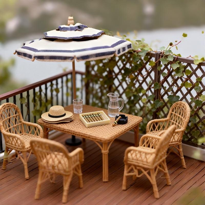 New 1 Set Pretend Play Toys 1/12 Simulation Cigar Ashtray Kit Model Mini Cigarette Ornament Dolls House Decor Accessories