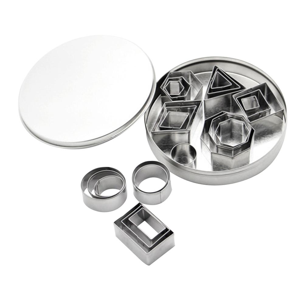 Mini Cookie Cutters Set, Stainless Steel Cake Molds,Children's DIY Biscuit Mold, Pastry,Dough,Pies,Fondant,Clay, 24 Pcs