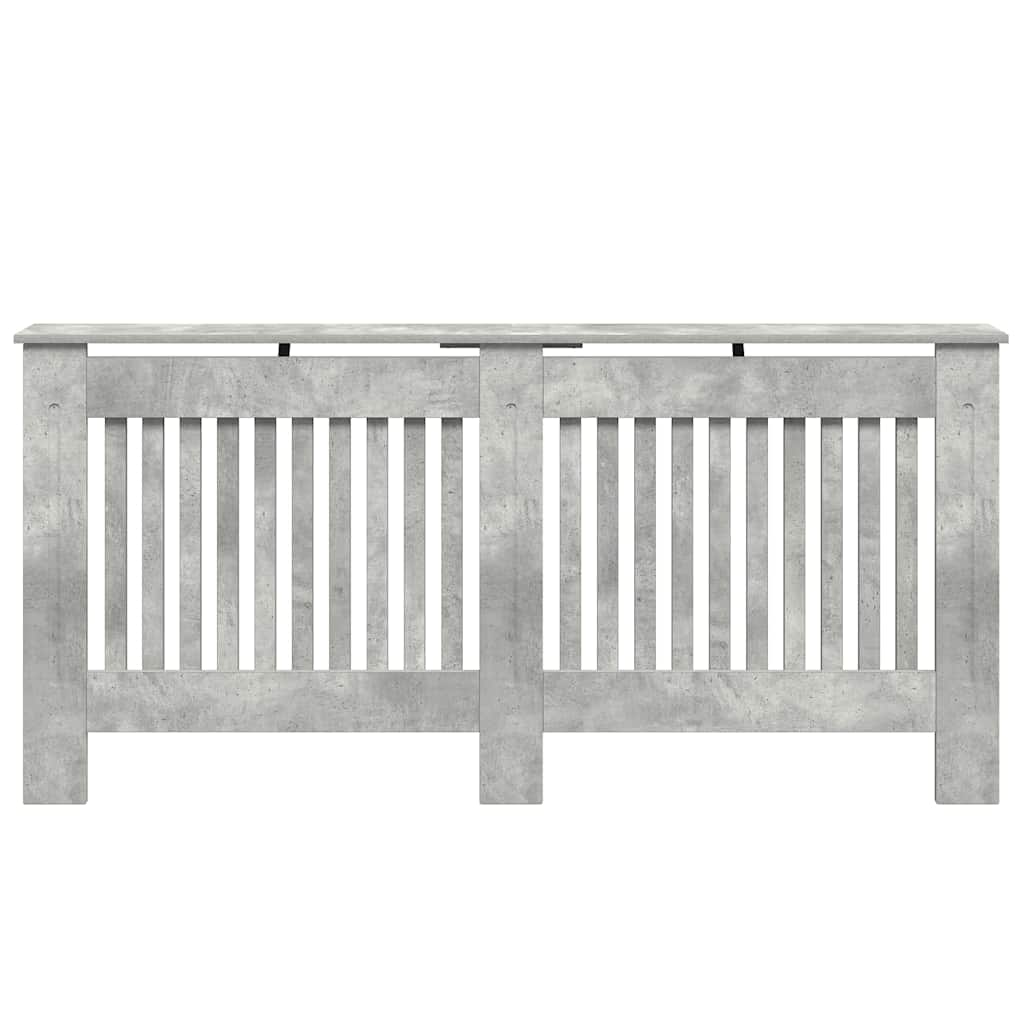 Radiator Cover Concrete Grey 172 x 19 x 81.5 cm Wood Based Material