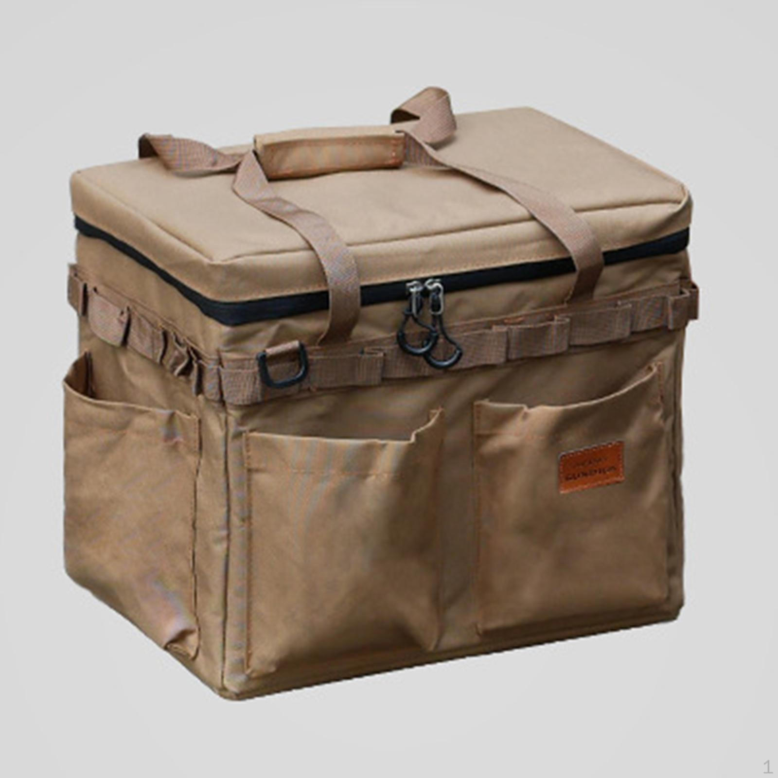 

Camping Storage Bag Lantern with Lid Gas Tank Handbag for Backpacking Picnic Green