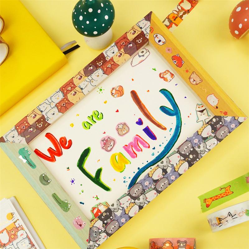 20 Rollen süße Tiere Washi Tape Set Heißprägung Gold Silber Folie Maskierung Cartoon Haustiere dekorative Bänder DIY Handarbeiten