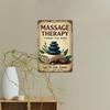 Vintage Metal Massage Therapy Sign Rustproof Waterproof Wall Decor For Shop Cafe Doors No Drill Required 7.8x11.8 Inch