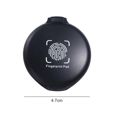 1 buc Tampă de cerneală pentru amprente digitale Tampă de cerneală pentru amprentă digitală pentru notar Cărți de identificare de securitate cu ID amprentă digitală Consumabile Kit amprentă digitală