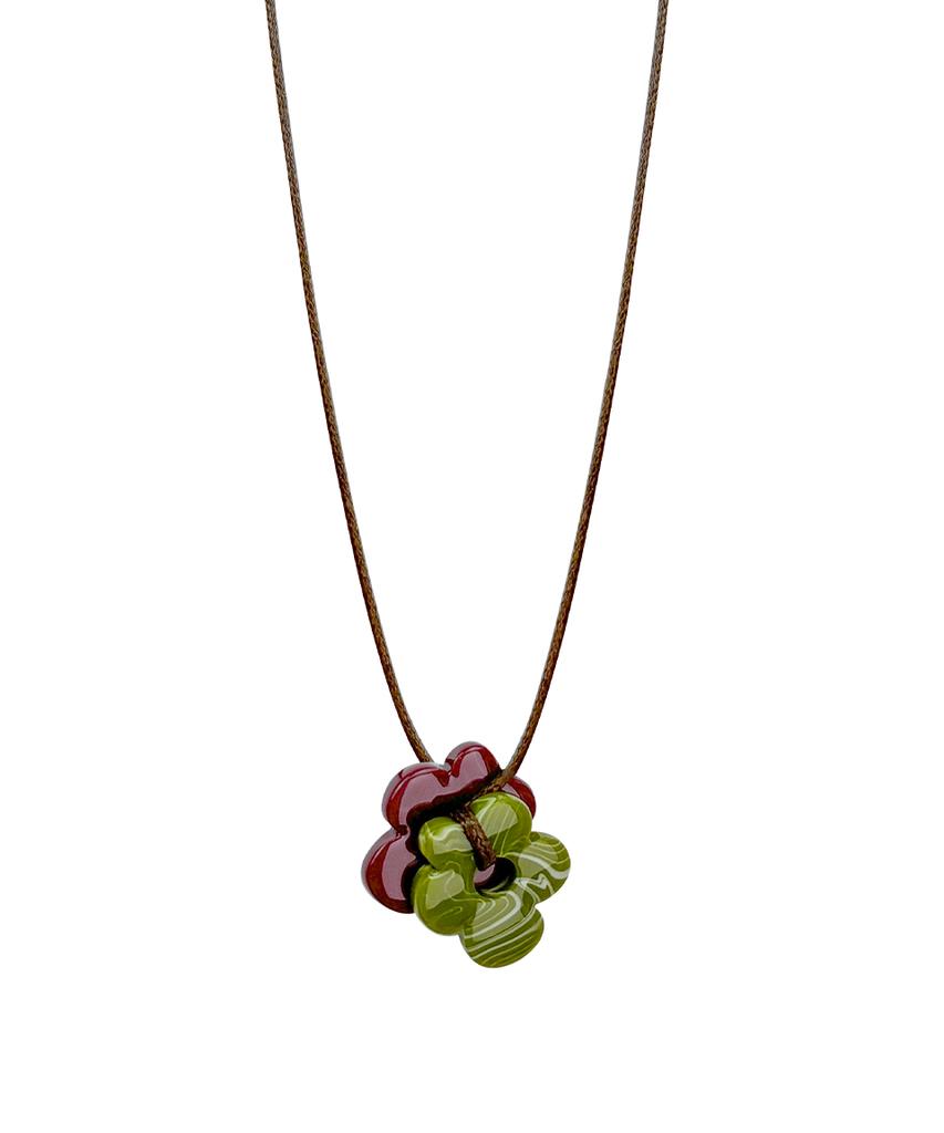 Vvv Asymmetrical Daisy Pendant String Necklace