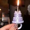 Portacandele Anello per Torta Finitura Seta Anello Candela Mini Torta 3D Anello Candela Compleanno Cake Topper