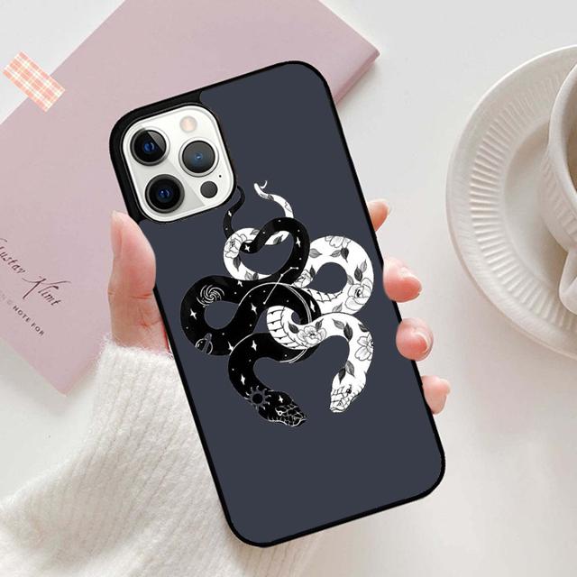 Autumu Snake Illustration Art Phone Case Cover for iPhone 17 Air 16 16e 15 12 11 13 14 Pro Max Apple Plus Coque
