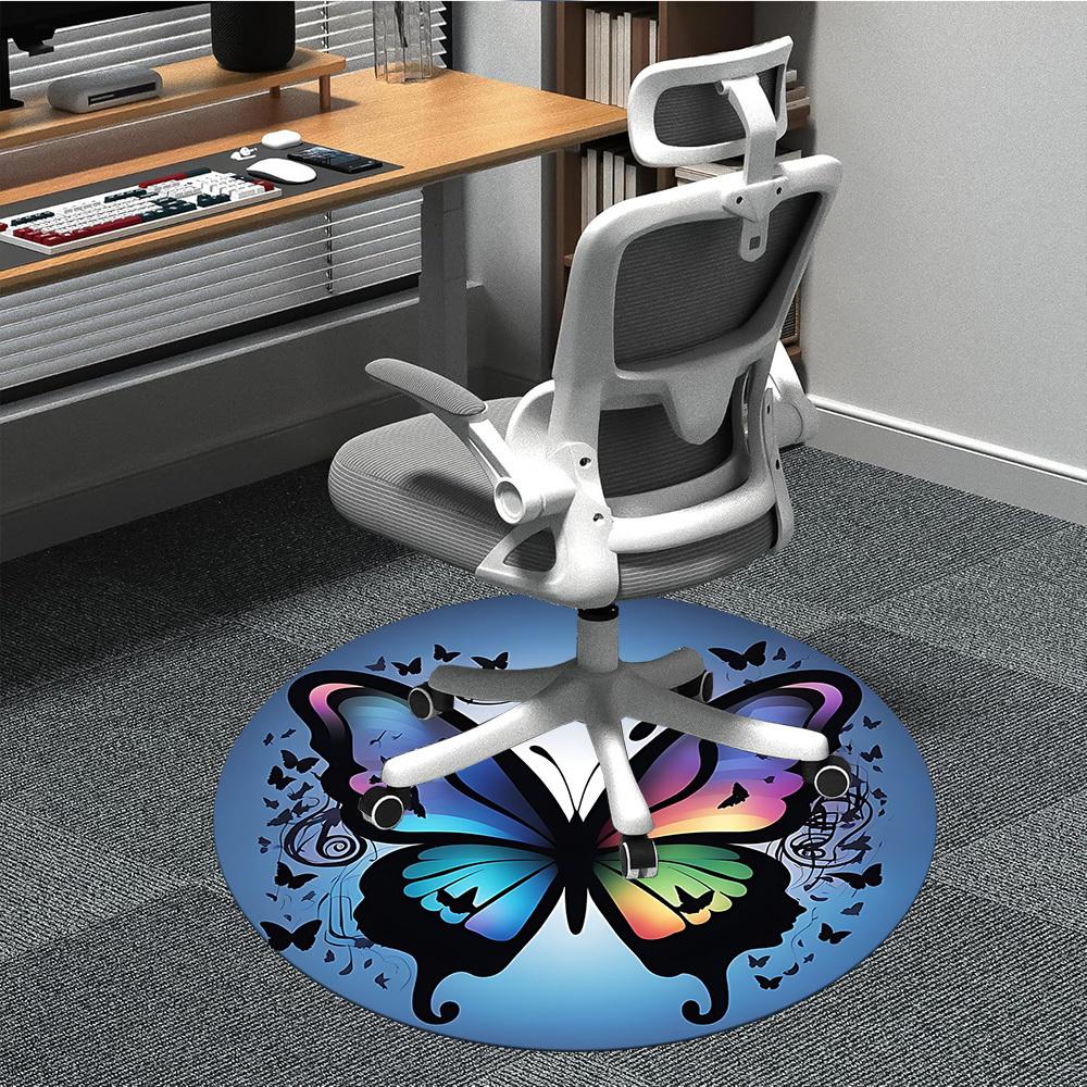 

1pc Butterfly Silhouette Chair Carpet for Office, Soft Flannel Throw Mat, Perfect for Office,Holiday Party Decoration Choice yy251113163 80cm by 80cm
