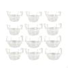 12Pcs Clear Plant Saucers with Hook Indoor and Outdoor Flower Pot Round Tray Saucer (