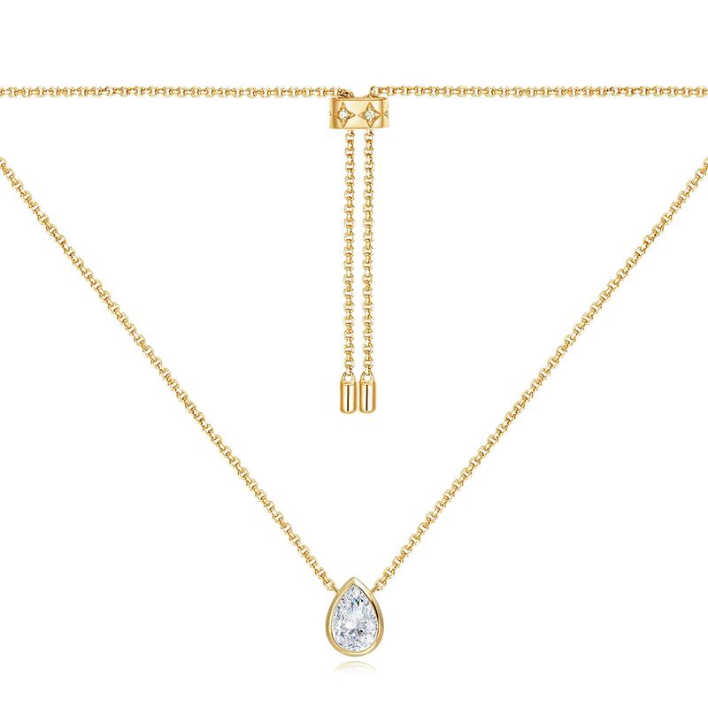 APM Monaco Water drop shape adjustable and exquisite alloy necklace for women YC6421OX золотой