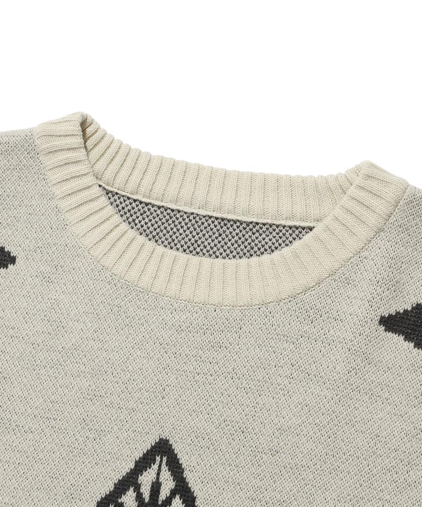 ISTKUNST Sporty Sunrise Logo Knit_Beige(Ik2Dfmk600A)