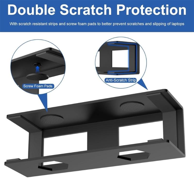 Platzsparende Untertisch-Laptop-Halterung Metallregalhalterung mit Befestigungsschrauben für Notebook-Elektronik