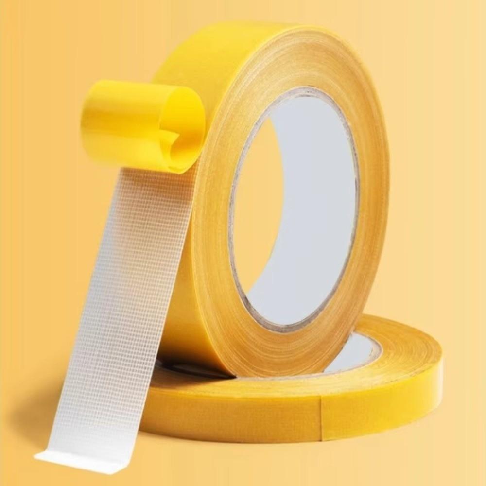 4Rolls Heat Resistant Double Sided Tape Strong Adhesion Fiber Mesh Tapes Cloth Base Tape Home Decor