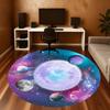 1pc space planets Round Chair mat Area Rug - Non-Slip, Floor Mat for Office, Bedroom, and Indoor Decor c1125084