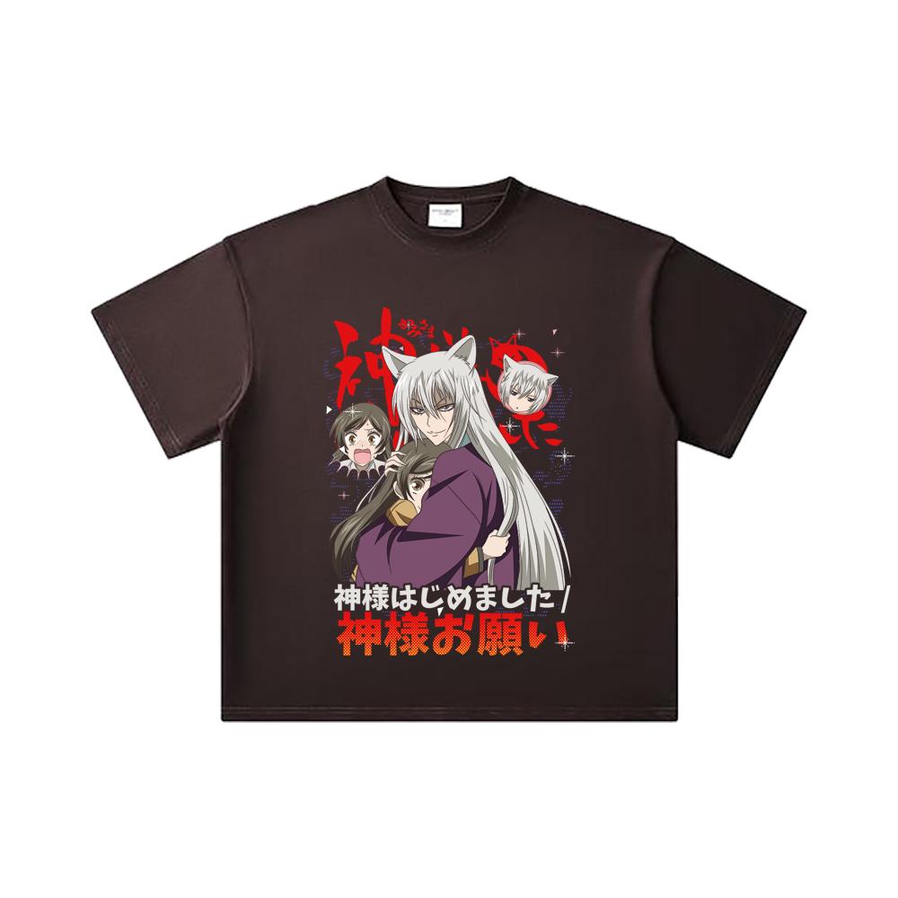 260 GSM Double Yarn 32 Count 100% Cotton Kamisama Kiss V1 Print Unisex Heavy Cotton T Shirt