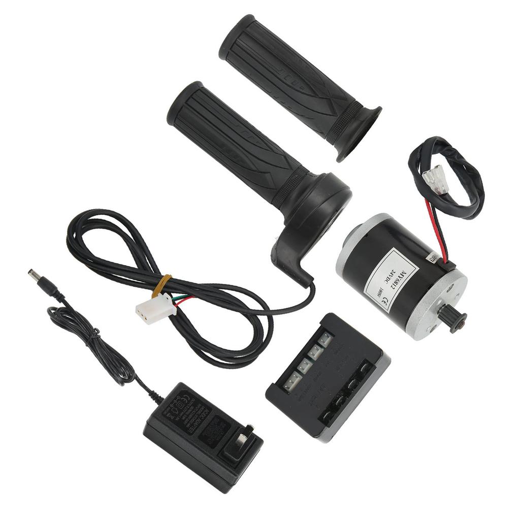 24V 100W Electric Motor Kit Brush DC Motor with Controller Charger for Electric Scooters Bikes Tricycles