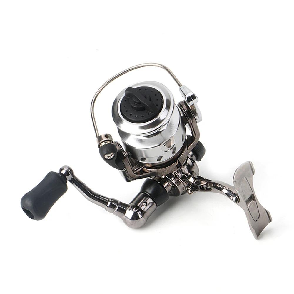 Power All Metal Mini Spinning Fishing Reel High Speed 4.3:1 Coil Left/Right Hand for Boat Rock Ice Fishing Lure Ultralight Wheel