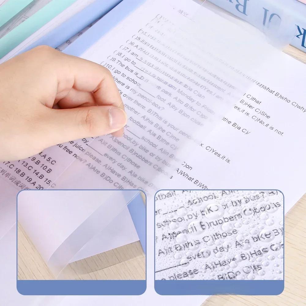 10pcs 22.5x30.5cm A4 Transparent Document Sliding Bar File Folder Report Cover Spine Bar for School Office Supplies Accessories