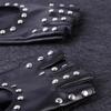 Punk Dance Driving Outdoors Fashion Accessories Rivets Gloves Fingerless Gloves Pu Leather Mittens