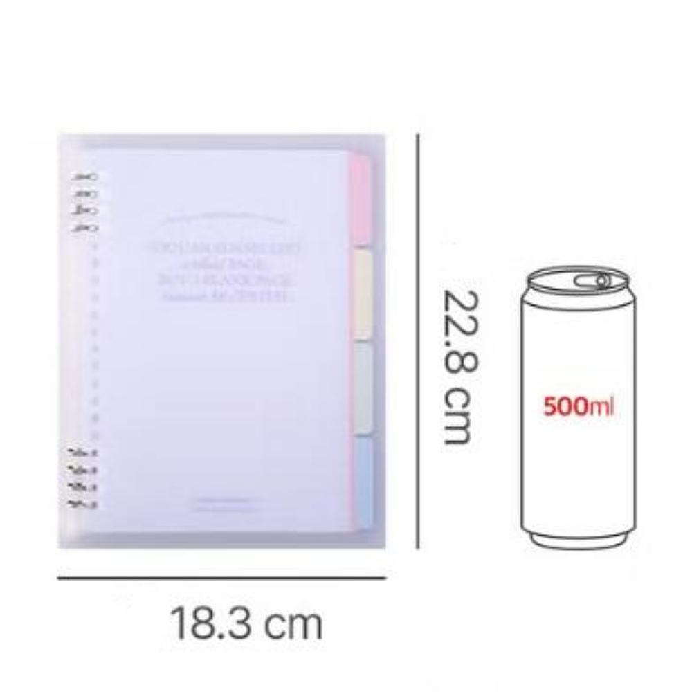 A5 Binder Loose Leaf Notebook Purple 64 Sheets ( 18.3x22.8 Cm / 7.2' X 9' )