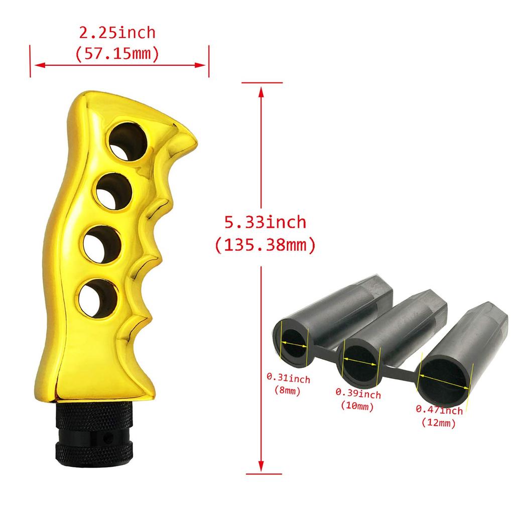 Abfer Gear Head Car Stick Handle Universal for Automatic and Manual Car Interior Accessories Shifter, Shifter, Vehicles, Accessories, (Gold)