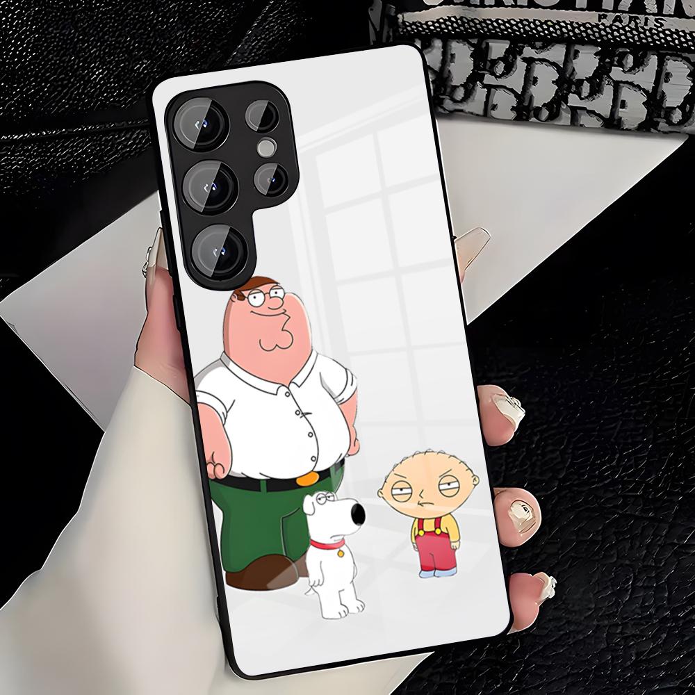 F-Family Funny Guy Phone Case For Samsung S26 S25 Plus S20 S20 Plus S22 Ultra S23 FE S21 Plus S21 Ultra Glass Cover