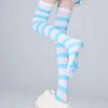 The Knee Socks for Ladies Women Thigh High Over Hosiery Long Cotton Stocking Knitted Warm Soks Black White Red Striped Christmas