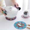 Round PVC Scandinavian Style Coasters Silicone Table Mats Non-slip Heat and Oil Resistant High Temperature Pot Mat Coaster