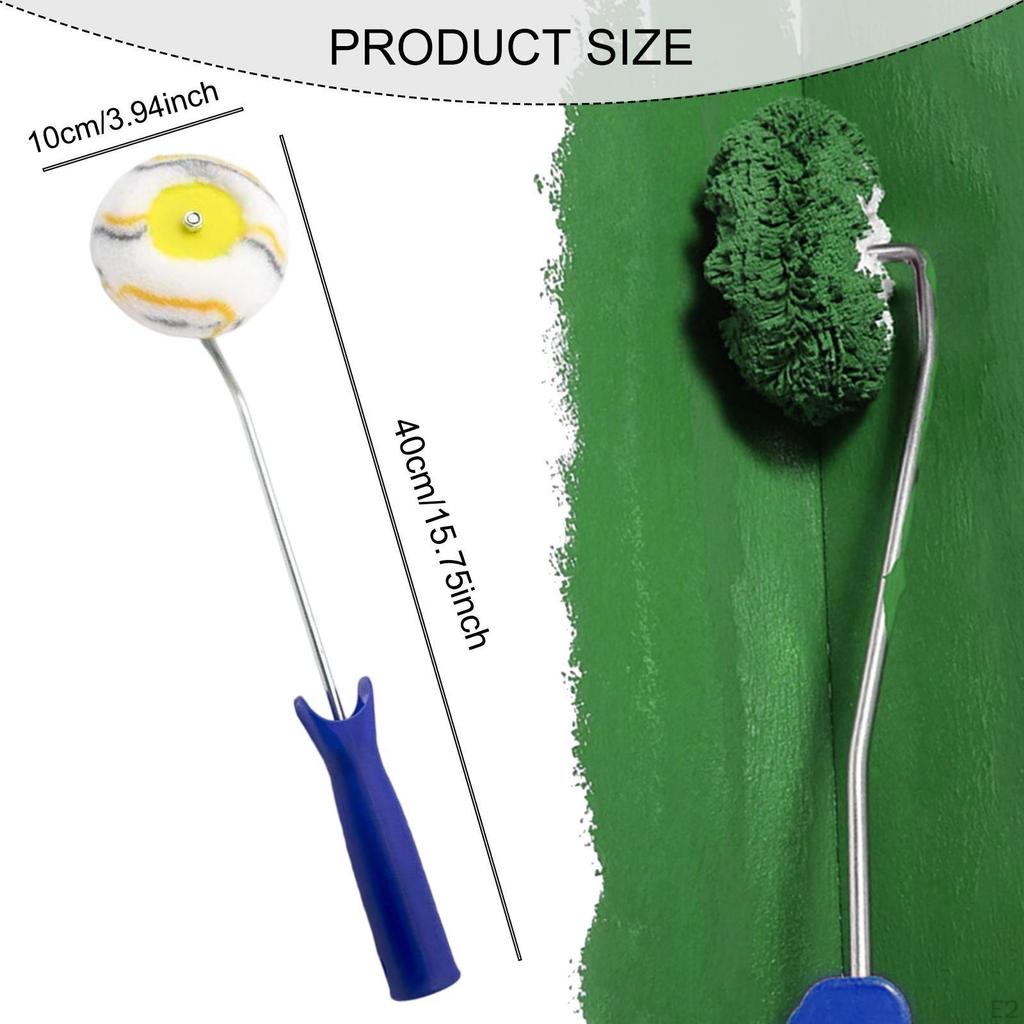 Corner Paint Roller Brush Manual Tool Ergonomic Handle Home Office Wall Painting Decoration Portable
