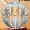 Metal Poster Angel Wings Heart Diamond Wall Art Decor Gift for Mom