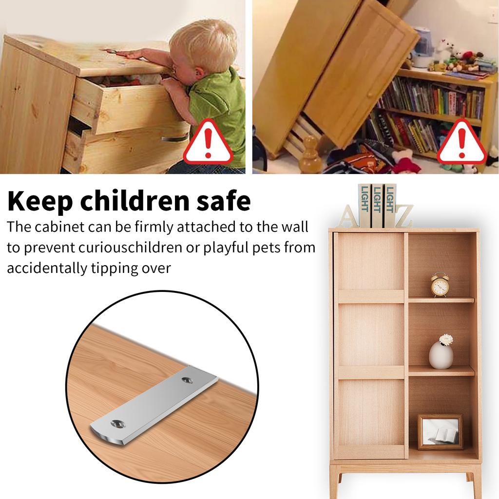 4PCS Angle Code Corner Brackets Stainless Steel Extended L-Type Support Bracket Fastener for Cabinet Drawer Table Furniture