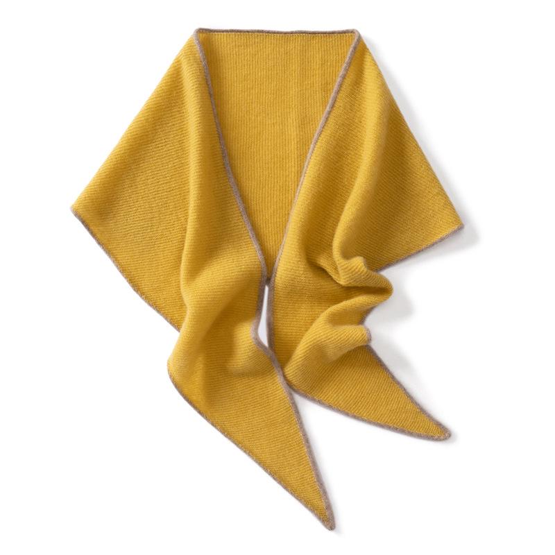 Women's 100% Pure Cashmere Color Block Scarf - Warm Autumn/Winter Knit Neck Protector